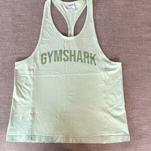 GYMSHARK Power Stringer Lime Green Workout Tank EUC Size Medium